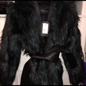 Balmain X H&M Limited Edition Faux Fur Jacket